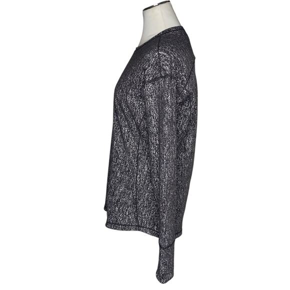 Lululemon Outrun Long Sleeve Suited Print White Black - Picture 5 of 12